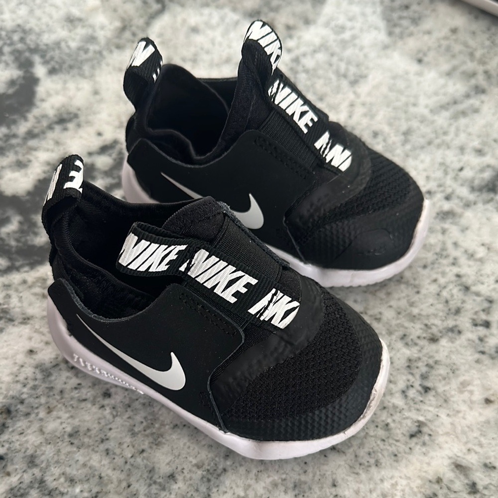 Nike Baby Black Sneakers with White Accents